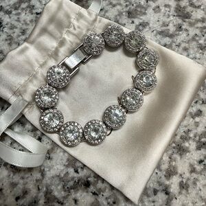 Elegant Silver CZ Bracelet